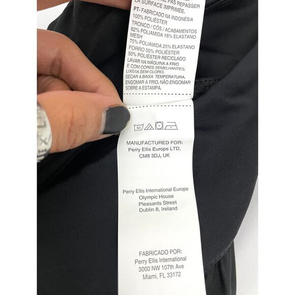 NEW Nike Solid Board Skirt 1X Black Swimsuit Bottoms Zip Pocket Side Slit Active - Picture 12 of 12